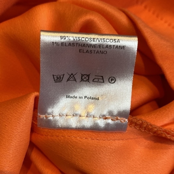 Sandro orange open back sheath dress small - Picture 7 of 7